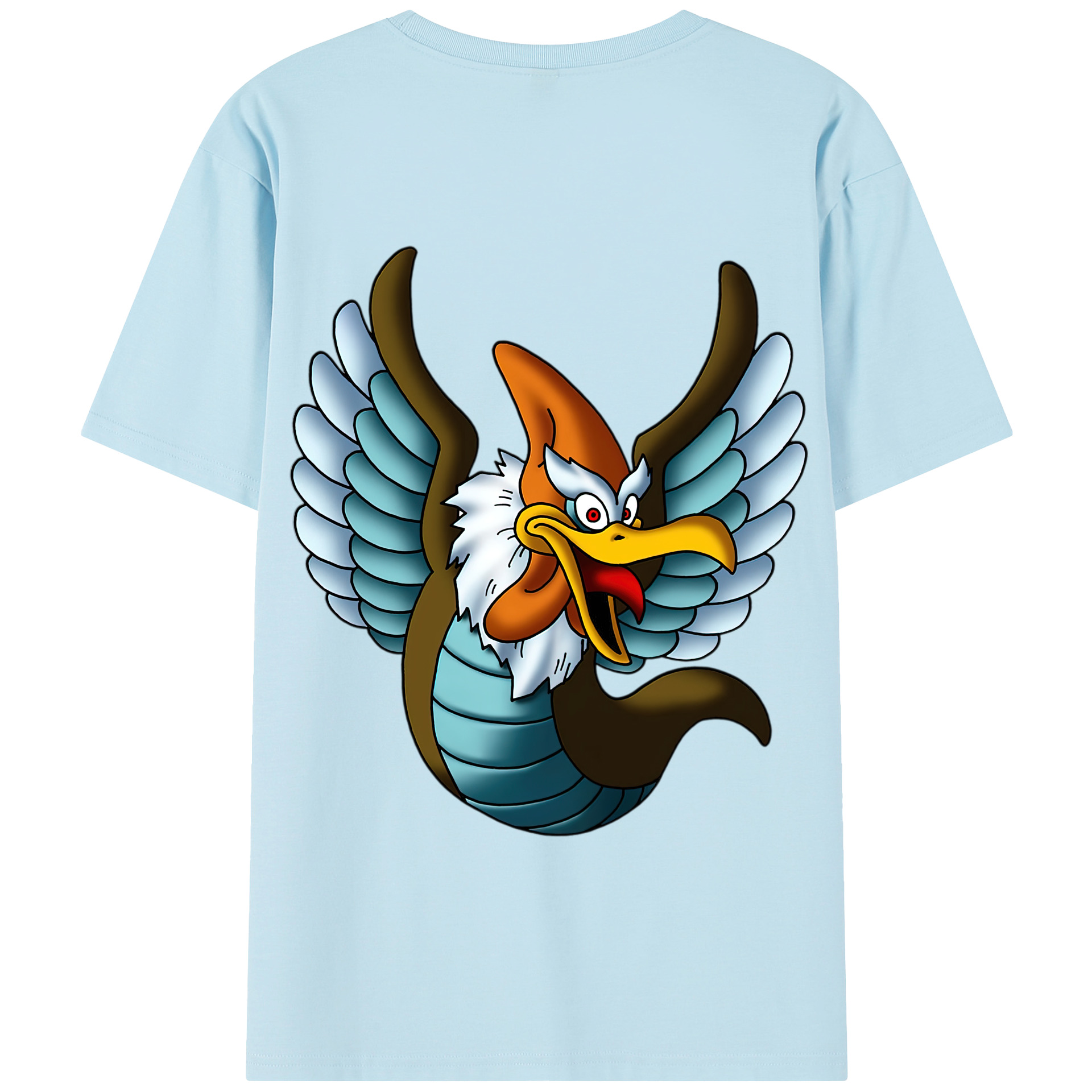 （画像用） ドラゴンクエスト Doragon Kuesuto Dragon Quest 綿100％半袖Tシャツ（背面プリント）